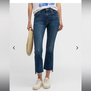 Mother Jeans The Insider Crop Step Fray Women Size 26 Raw Hem Color Girl Crush